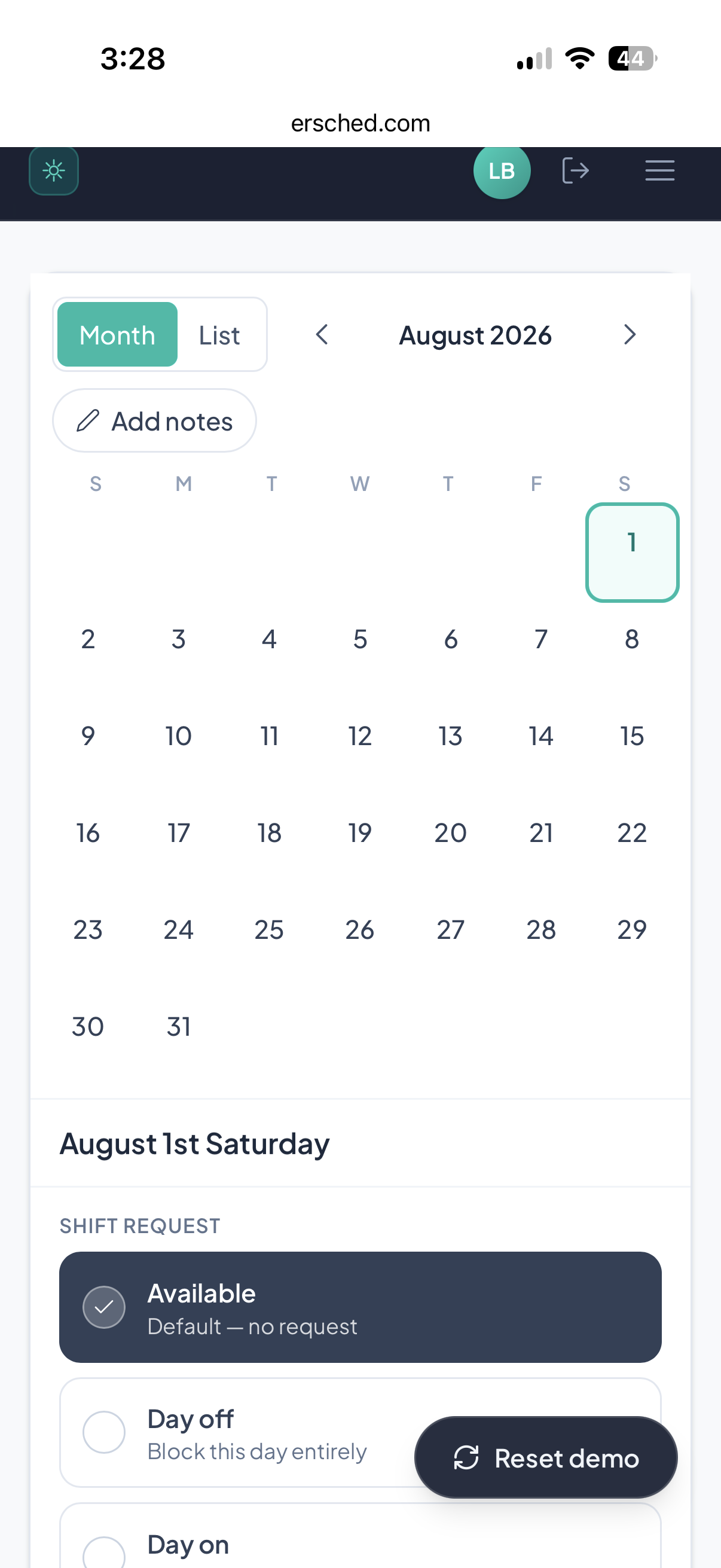 Mobile request entry